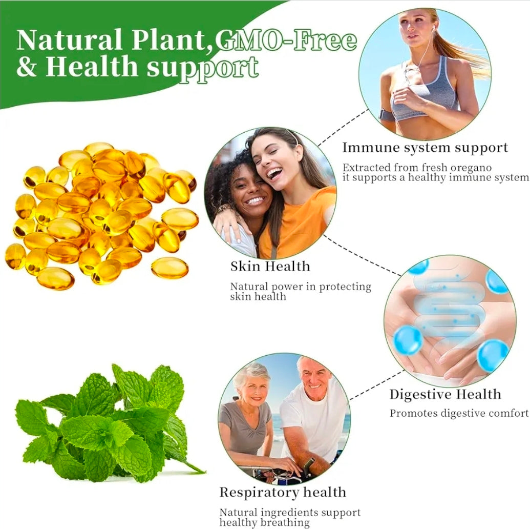 🌿 Oil of Oregano 6000mg + Black Seed Oil | Cápsulas Virales de Orégano 💛