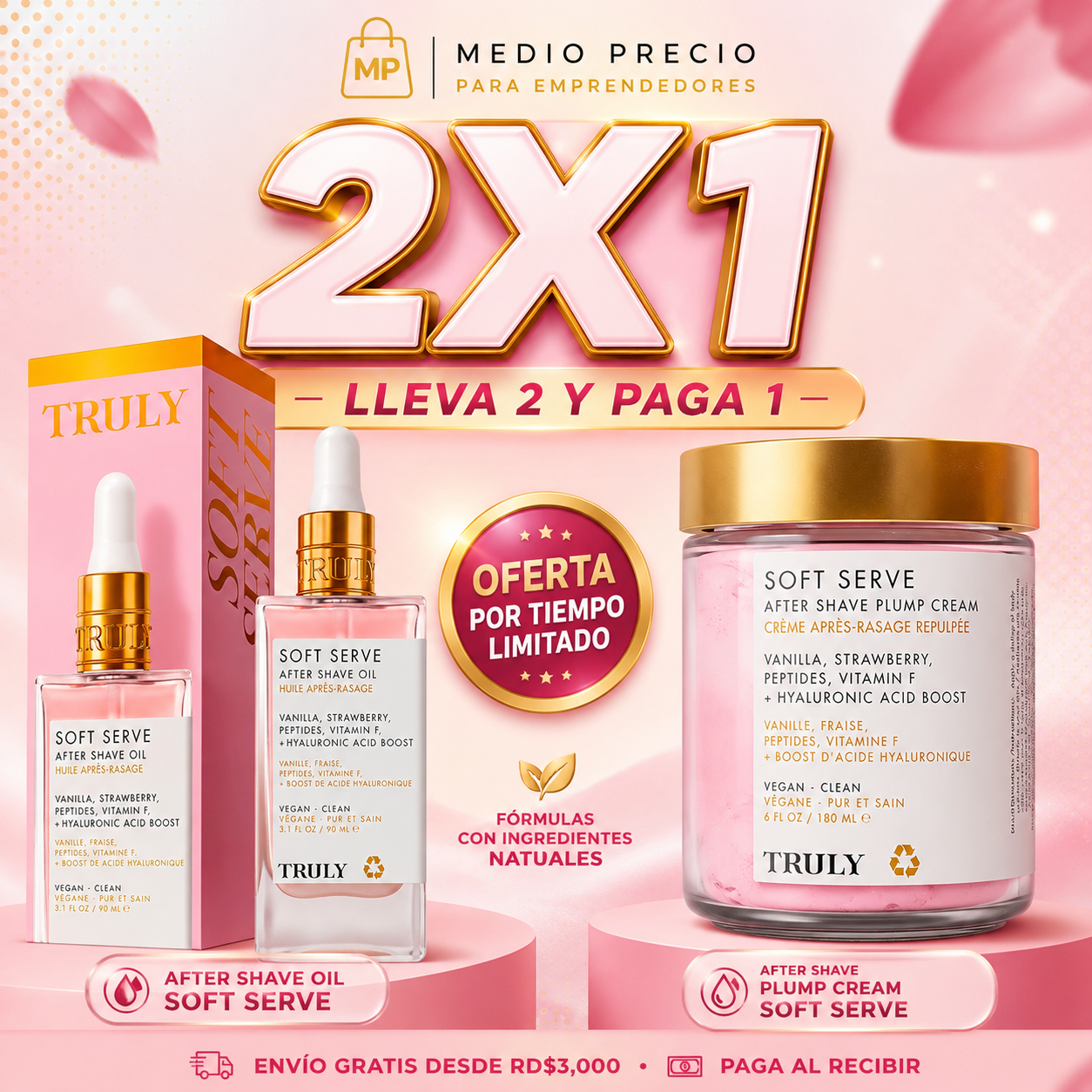TRULY Fresa 2x1 | Sérum + Crema Corporal Hidratante 🍓✨
