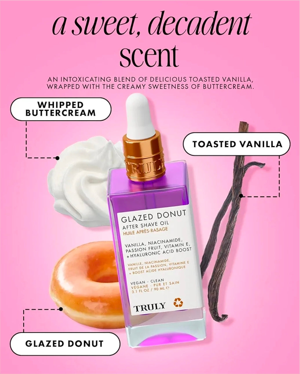 🍩 Truly Glazed Donut After Shave Oil | Aceite Hidratante y Calmante para Después del Afeitado ✨
