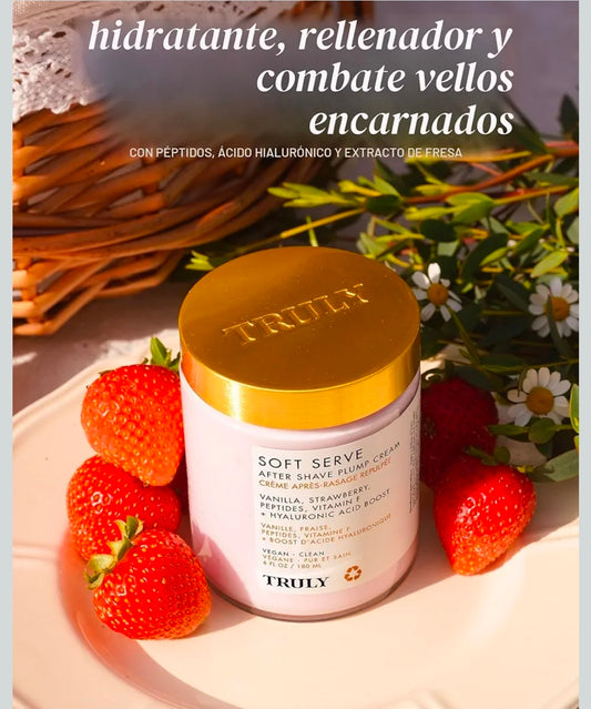 Truly Soft Serve After Shave Plump Cream – Crema Hidratante y Voluminizadora 🍓✨