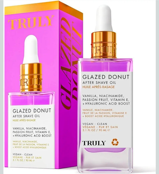 🍩 Truly Glazed Donut After Shave Oil | Aceite Hidratante y Calmante para Después del Afeitado ✨