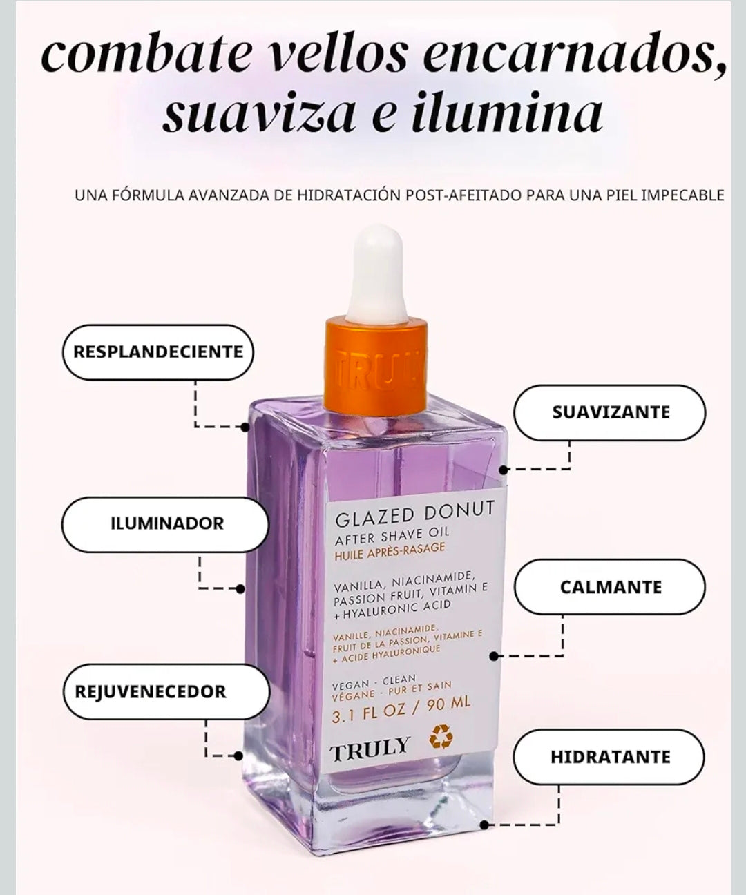 🍩 Truly Glazed Donut After Shave Oil | Aceite Hidratante y Calmante para Después del Afeitado ✨